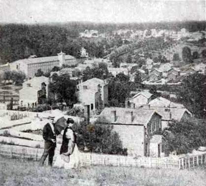 Photo of Woodberry Mill as seen from Hampden