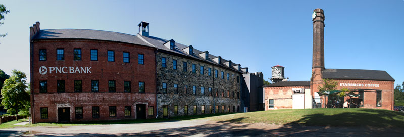 Photo of Mount Washington Mill, 2013, from the northeast, showing the historic mill and power plant.